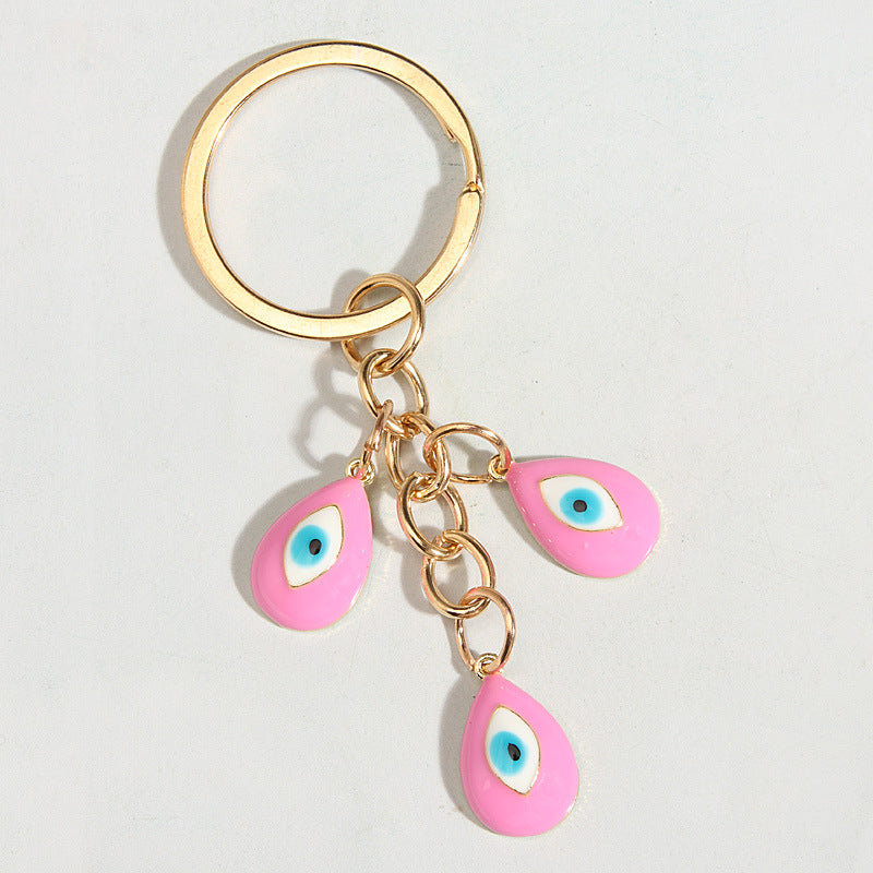 Wholesale Colorful Zinc Alloy Devil Eye Keychain